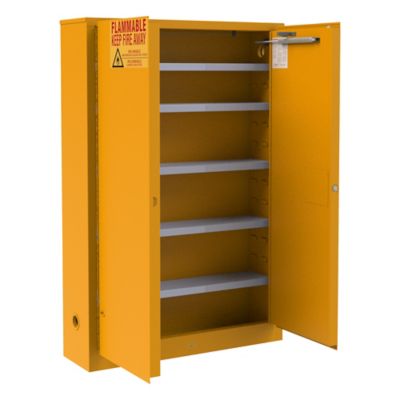 Durham MFG 30 gal. Flammable Paint and Ink Storage Cabinet with 2 Self-Closing Doors and 5 Shelves, Yellow