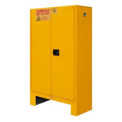 Image showing  45 gal. Flammable Safety Cabinet with 2 Manual Doors and Legs, Yellow