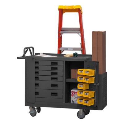 Durham MFG Maintenance Cart, 6 Drawer, 9 Yellow Bin