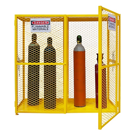 Durham MFG Vertical Gas Cylinder Storage Cabinet, Capacity of 20, Manual Close