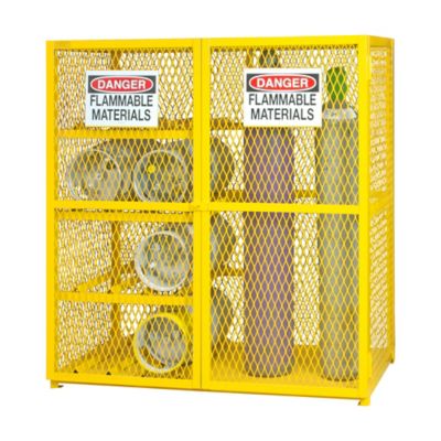 Durham MFG Combo Gas Cylinder Storage Cabinet, Capacity of 17, Manual Close