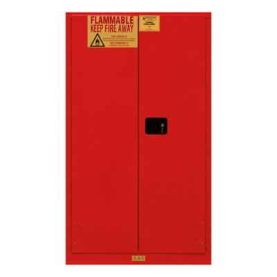 Image showing  34 in. x 65 in. 60 gal. Flammable Storage Cabinet with Manual Door, Red