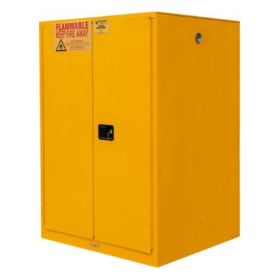 Image showing  60 gal. Flammable Safety Cabinet with Manual Door and 2 Shelves, Yellow
