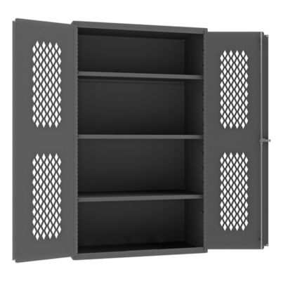 Durham MFG 900 lb. Capacity 14 Gauge Ventilated Cabinet, 36 in. x 18 in. x 60 in., 3 Shelves