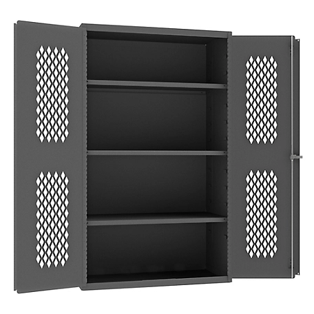 Durham MFG 900 lb. Capacity 14 Gauge Ventilated Cabinet, 36 in. x 18 in. x 60 in., 3 Shelves
