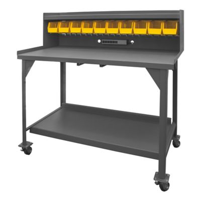 Durham MFG Heavy-Duty Mobile Workbench, 30 in. x 60 in. x 50 in.