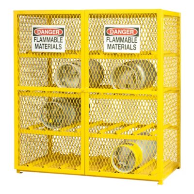 Durham MFG Horizontal Gas Cylinder Storage Cabinet, Capacity of 16, Manual Close