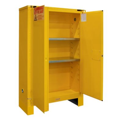 Durham MFG 45 gal. Flammable Safety Cabinet with 2 Self-Closing Doors and Legs, Yellow