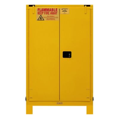 Image showing  45 gal. Flammable Safety Cabinet with 2 Self-Closing Doors and Legs, Yellow