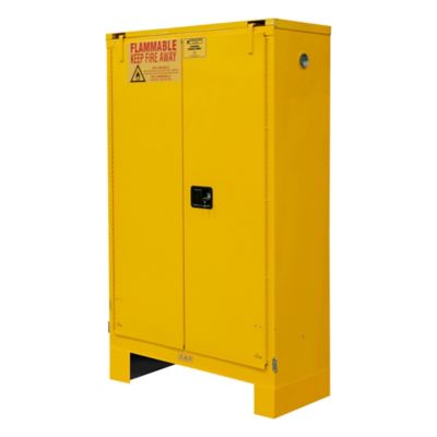 Image showing  45 gal. Flammable Safety Cabinet with 2 Self-Closing Doors and Legs, Yellow