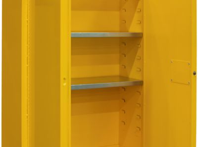 Image showing  45 gal. Flammable Safety Cabinet with 2 Self-Closing Doors and Legs, Yellow
