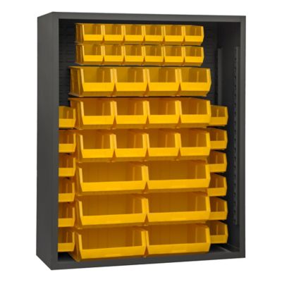 Durham MFG Enclosed Shelving, 42 Yellow Bins