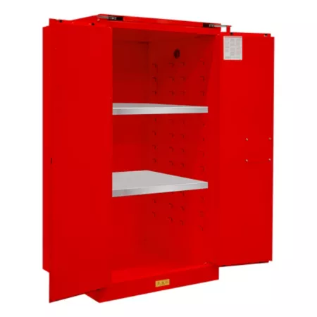 Durham MFG 60 gal Storage cabinet for flammable products with self-closing door red Freestanding Garage Cabinets