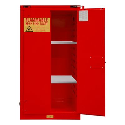 Image showing  60 gal. Flammable Storage Cabinet with Self-Closing Door, Red