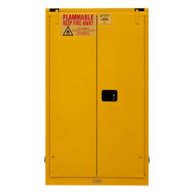 Durham MFG 34 in. x 66 in. 60 gal. Flammable Safety Cabinet with 2 Shelves and Self-Closing Door, Yellow