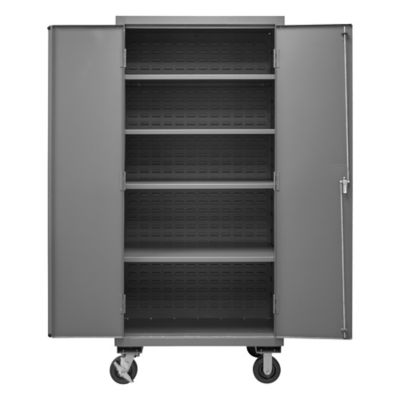 Durham MFG 16-Gauge Steel Shelf Mobile Cabinet, 4 Shelves