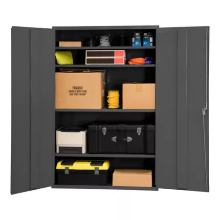 Durham MFG 16 Gauge Steel Shelved Cabinet 48" x 84" 4 Adjustable Shelves Freestanding Garage Cabinets