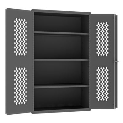 Durham MFG 36 in. x 24 in. x 72 in. 14-Gauge Ventilated Cabinet, 3 Shelves, 900 lb. Capacity