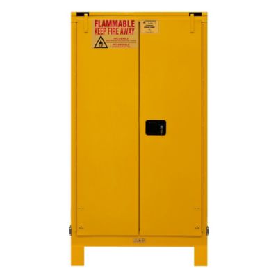 Durham MFG 34 in. x 72 in. 60 gal. Flammable Safety Cabinet with 2 Self-Closing Doors and Legs, Yellow