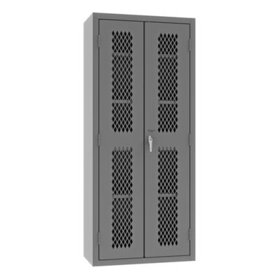 Image showing  36 in. x 18 in. x 84 in. 14-Gauge Steel Ventilated Shelves Cabinet, 4 Shelves