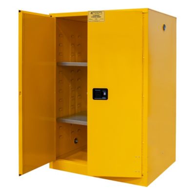 Durham MFG 90 gal. Capacity Flammable Storage, Manual Yellow