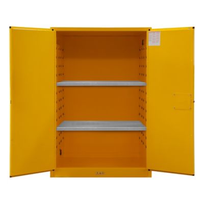 Image showing  90 gal. Capacity Flammable Storage, Manual Yellow