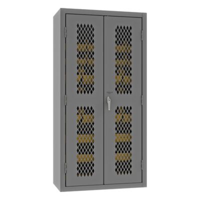 Image showing  14 Gauge Ventilated Cabinet, 36 in. x 24 in. x 72 in., 30 Yellow Bins