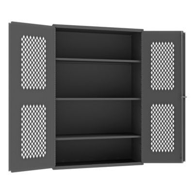 Durham MFG 700 lb. Capacity 14 Gauge Ventilated Cabinet, 48 in. x 18 in. x 72 in., 3 Shelves