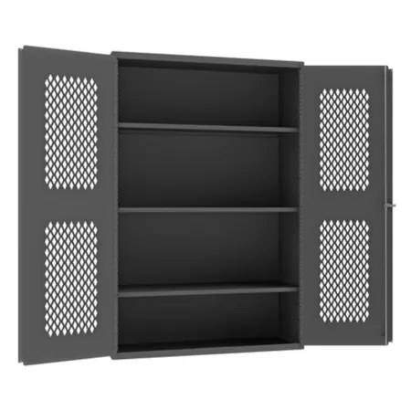 Durham MFG Vented Cabinet 700 lb Capacity 14 Gauge 48 in x 18 in x 72 in 3 Shelves Freestanding Garage Cabinets