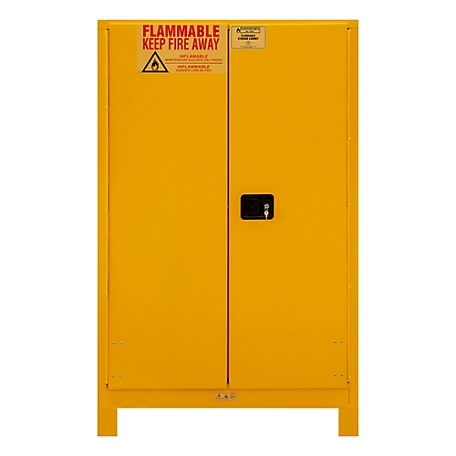 Durham MFG 90 gal. Flammable Storage, Man Leg Yellow