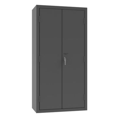 Image showing  36-Bin Steel Cabinet, 36 in. x 18 in. x 72 in., Blue/Gray