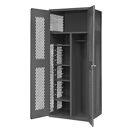 Durham MFG 900 lb. Capacity 14 Gauge Ventilated Cabinet, 36 in. x 24 in. x 84 in., 5 Shelves