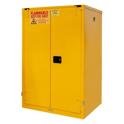 Image showing  90 gal. Flammable Safety Cabinet with Self-Closing Door and 2 Shelves, Yellow