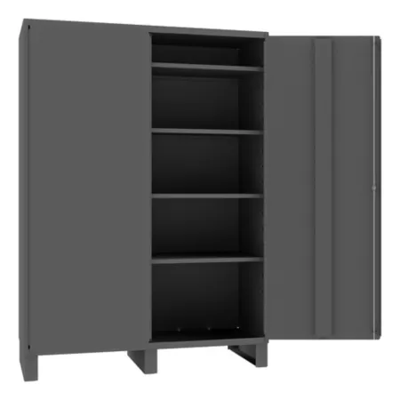 Durham MFG 16 Gauge Steel Shelf Cabinet 60" x 84" 4 Adjustable Shelves Freestanding Garage Cabinets