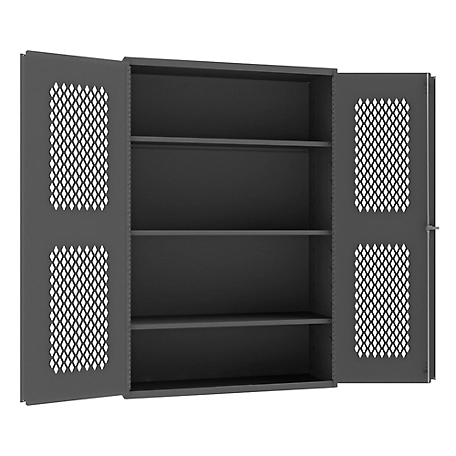 Durham MFG 700 lb. Capacity 14 Gauge Ventilated Cabinet, 48 in. x 24 in. x 72 in., 3 Shelves