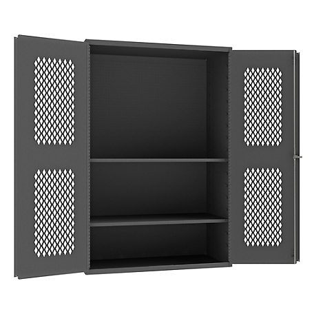 Durham MFG 700 lb. Capacity 14 Gauge Ventilated Cabinet, 48 in. x 24 in. x 72 in., 2 Shelves