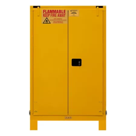 Durham MFG 90 gal Storage capacity for flammable products yellow self-closing leg Freestanding Garage Cabinets