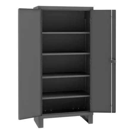 Durham MFG 48 in x 78 in 14 Gauge Steel Shelved Cabinet with 4 Adjustable Shelves Freestanding Garage Cabinets