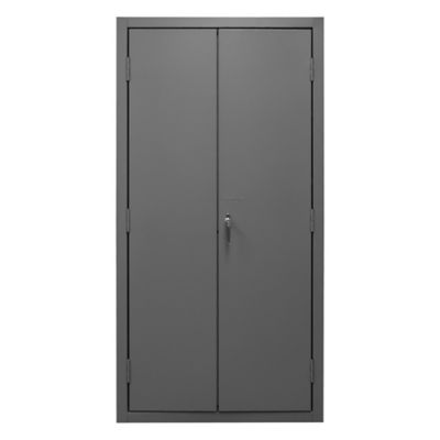 Image showing  132-Bin Steel Cabinet, 36 in. x 24 in. x 72 in., Blue/Gray