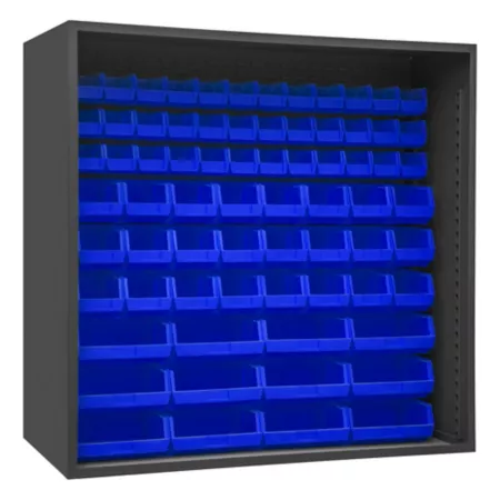 Durham MFG Closed Shelves 72 Blue Bins Bin Organizers