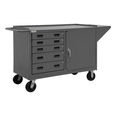 Durham MFG 500 lb. Capacity Mobile Bench Cabinet, One-Shelf, 5 Drawers