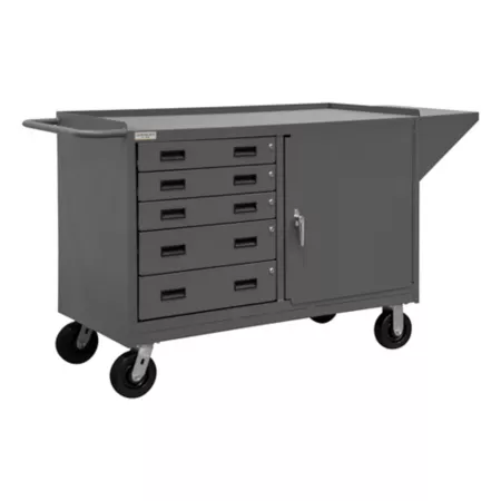 Durham MFG 500 lb Capacity Mobile Bench Cabinet 1 Shelf 5 Drawers Work Benches