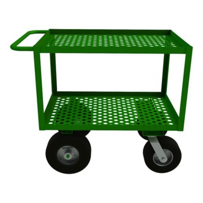 Durham MFG 2-Tier 1,200 lb. Capacity 12-Gauge Garden Cart, 24 in. x 36 in., Green