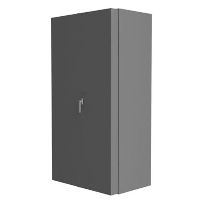 Image showing  14 Gauge Deep Door Cabinet, 48 in. x 24 in. x 72 in., 72 Blue Bins, 4 Drawer