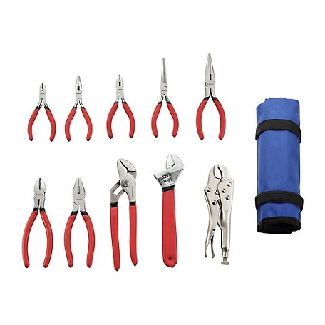 JobSmart Pliers and Wrench Set with Pouch, 10 Pc.