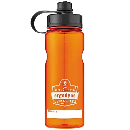 Ergodyne Chill-Its 5151 Plastic Wide Mouth Water Bottle, Orange