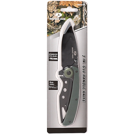 Mossy Oak 3 Piece Wood Finish Stainless Steel Knife Set with