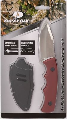 Mossy Oak 3 in. Burgundy Comfort Handle Knife, 210907