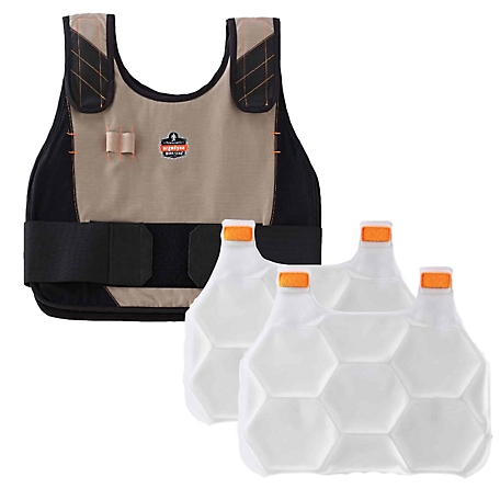 Chill-Its Unisex Premium FR Phase Change Cooling Vest with Rechargeable Ice Packs