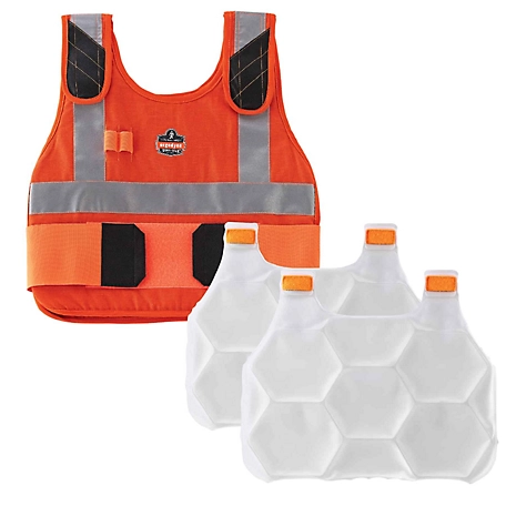 Chill-Its Unisex Premium FR Phase Change Cooling Vest with Rechargeable Ice Packs